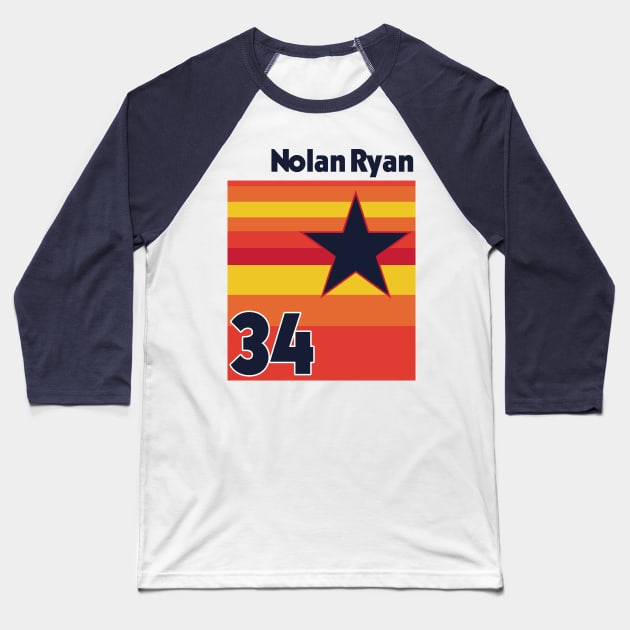 Retro Nolan Uniform Tribute Baseball T-Shirt by darklordpug